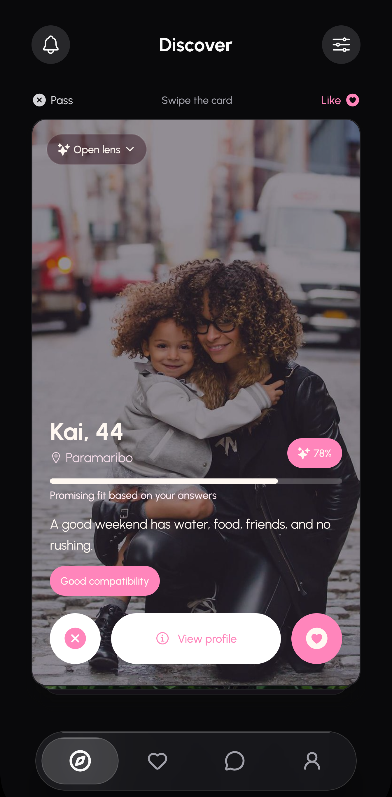 Schermafbeelding van de Discover-pagina in de Monkure-app